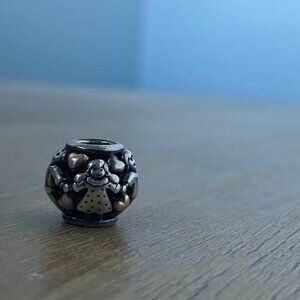 ✨ Retired Pandora “Family Forever” Charm | Sterling Silver & 14K Gold | EUC ✨